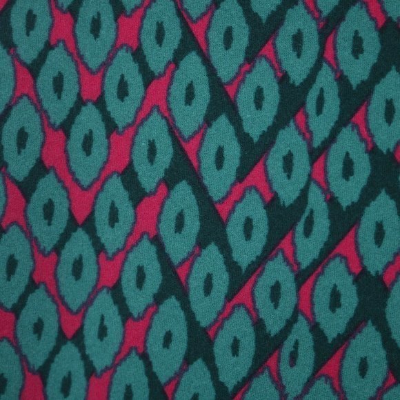 LuLaRoe Leggings Teal Green Pink‎ One Size OS - Picture 7 of 12